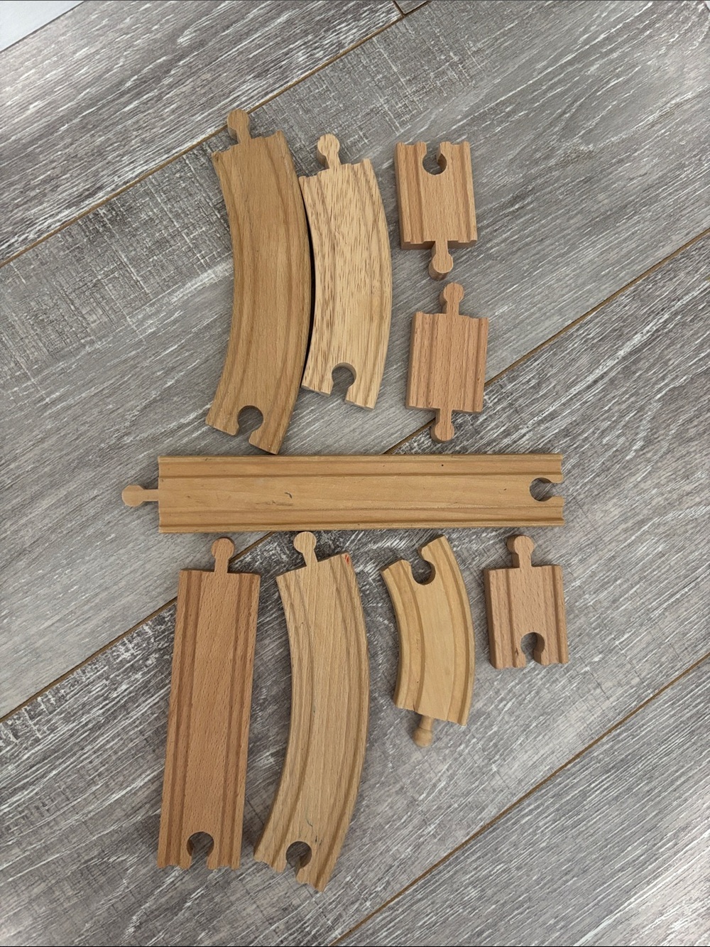 Wooden Track - Set #8 - 9 Pieces